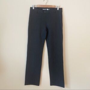 Betabrand Charcoal Gray Classic Straight Leg Yoga Dress Pants - Large